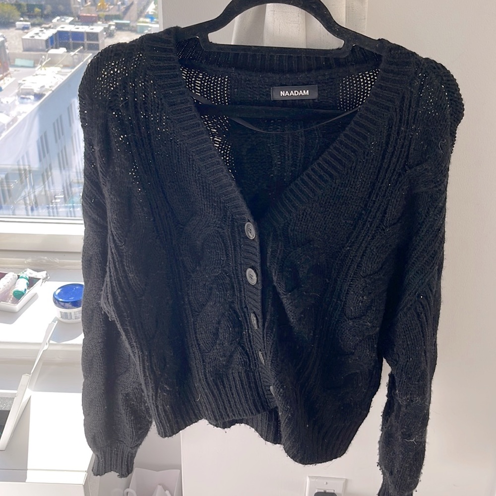 Naadam black cardigan